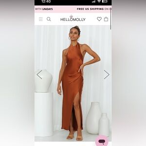 hello Molly satin midi dress